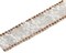 5/8"x 5 Yards Gold Crystal Outline Iron On Rhinestone Trim Pack of 1